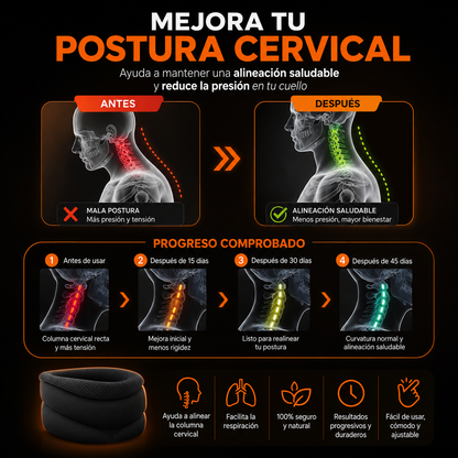 Collarín Cervical Ergonómico | Soporte para Dolor de Cuello y Ronquidos