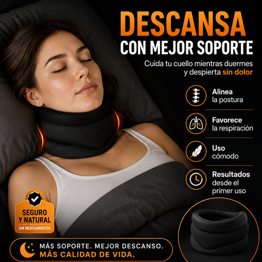 Collarín Cervical Ergonómico | Soporte para Dolor de Cuello y Ronquidos