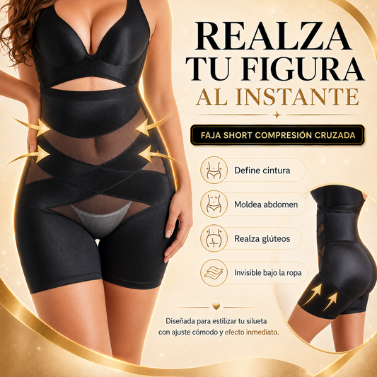 Short Faja de Compresión Cruzada | LLEVA 2 PAGA 1 🎁