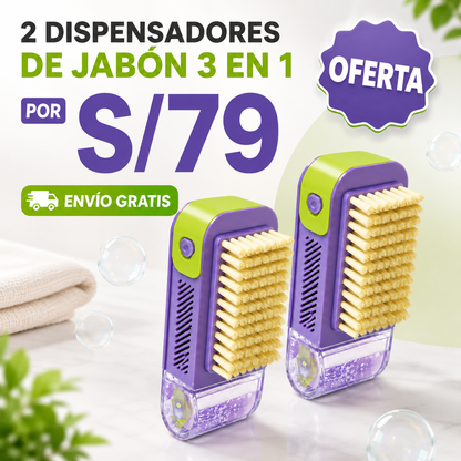 Dispensador de jabon 3 en 1 Multifuncional