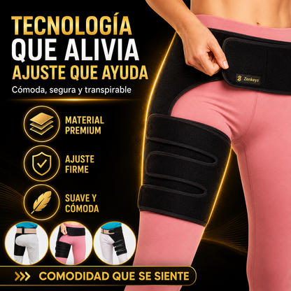 Faja de compresión para alivio de dolor ciático, muslo y zona lumbar