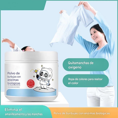 Polvo quitamanchas con enzimas biológicas