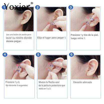Adhesivos faciales para levantar el rostro