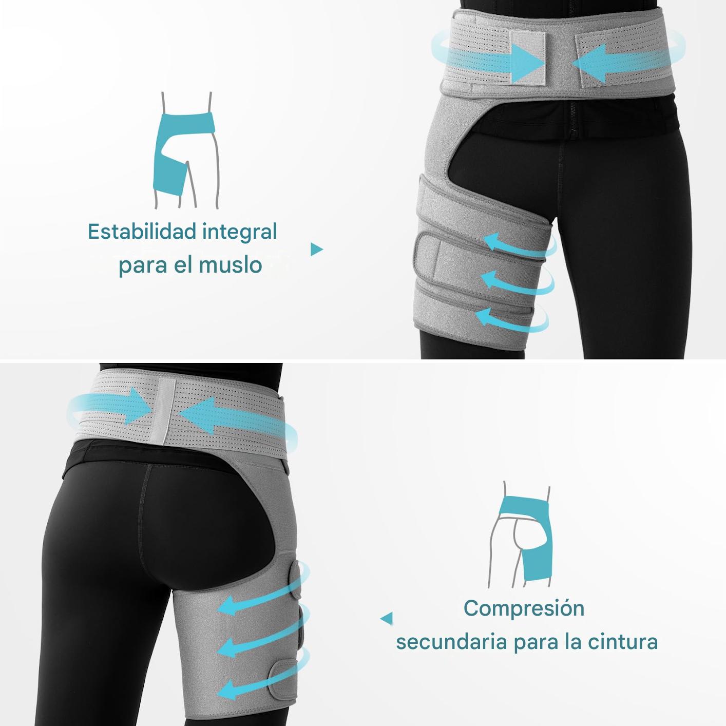 Faja de compresión para alivio de dolor ciático, muslo y zona lumbar