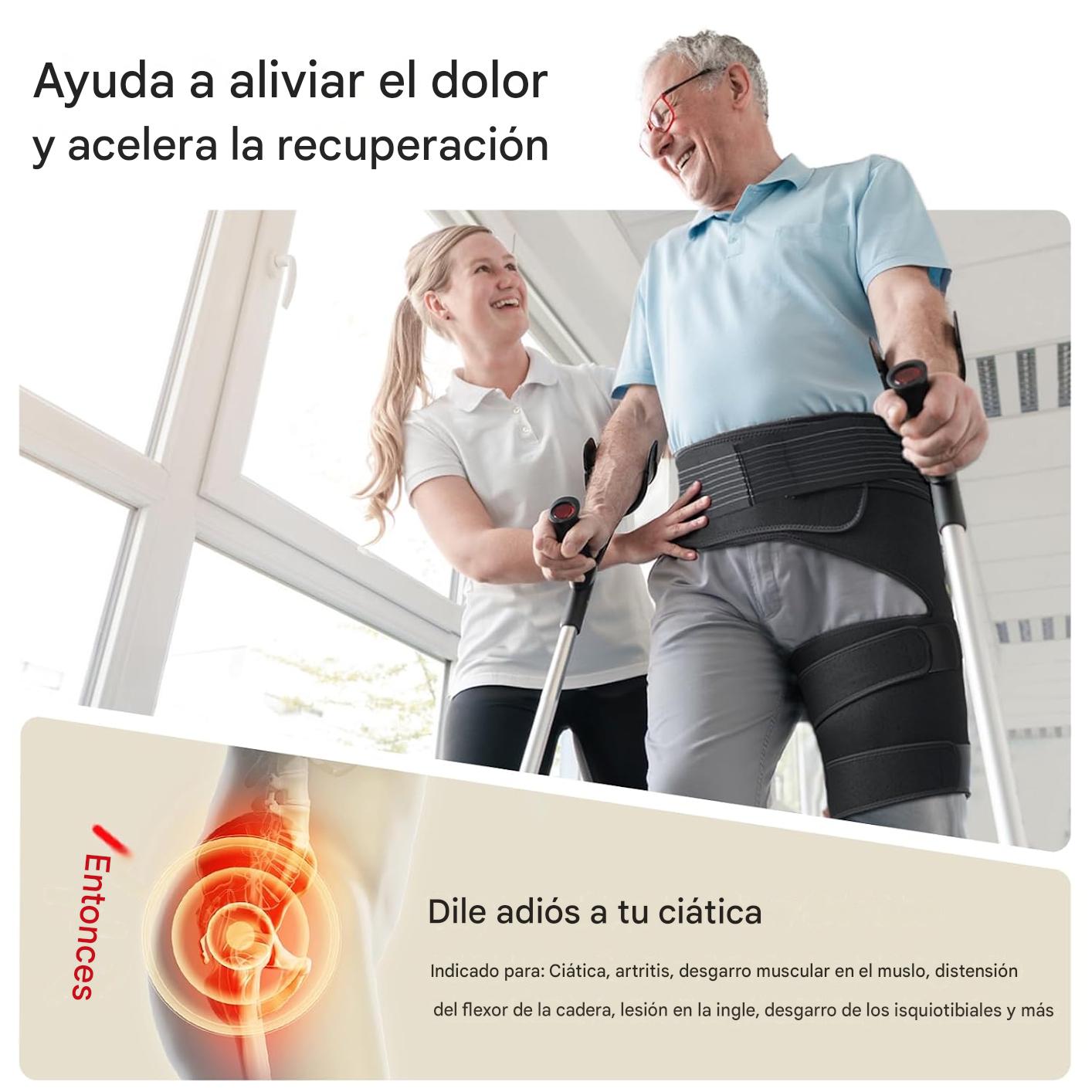 Faja de compresión para alivio de dolor ciático, muslo y zona lumbar