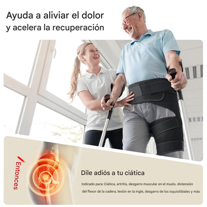 Faja de compresión para alivio de dolor ciático, muslo y zona lumbar